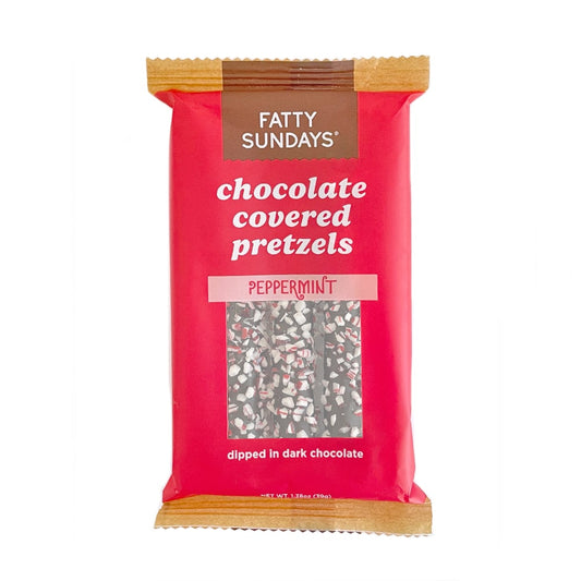 Fatty Sundays Peppermint Chocolate Covered Pretzels