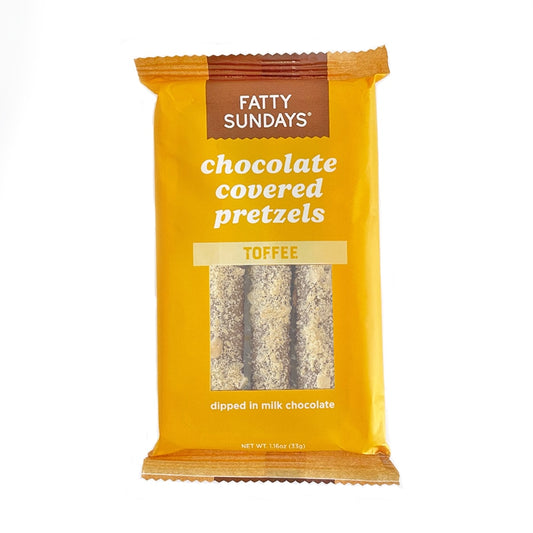 Fatty Sundays Toffee Chocolate Covered Pretzels
