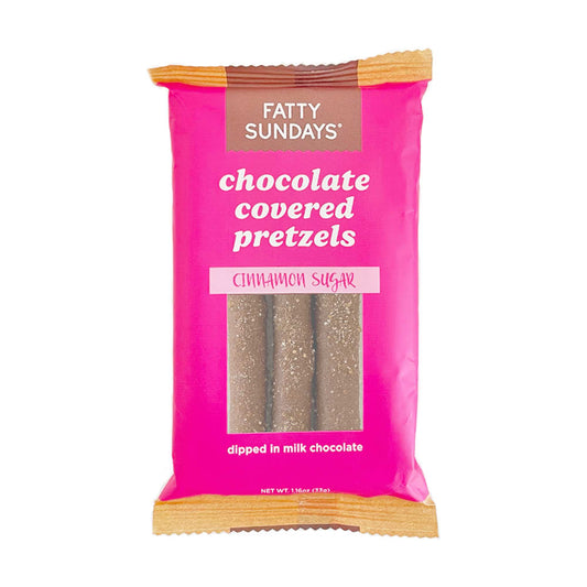 Fatty Sundays Cinnamon Sugar Chocolate Covered Pretzels