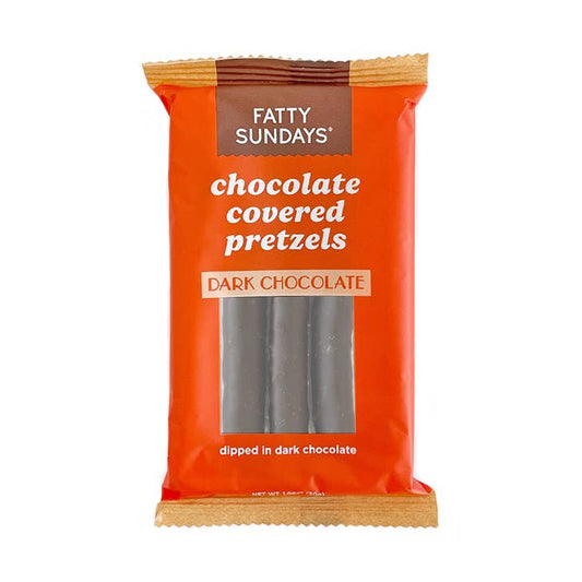 Fatty Sundays Dark Chocolate Covered Pretzels