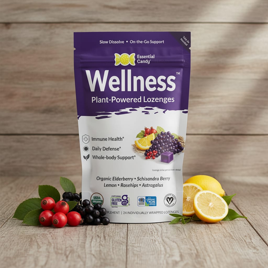 Wellness Organic Botanical Lozenges – Immune and Seasonal Support – Elderberry, Schisandra, Lemon, Rosehips – Gluten-Free, Non-GMO, Vegan* ECSBWS009 - 4