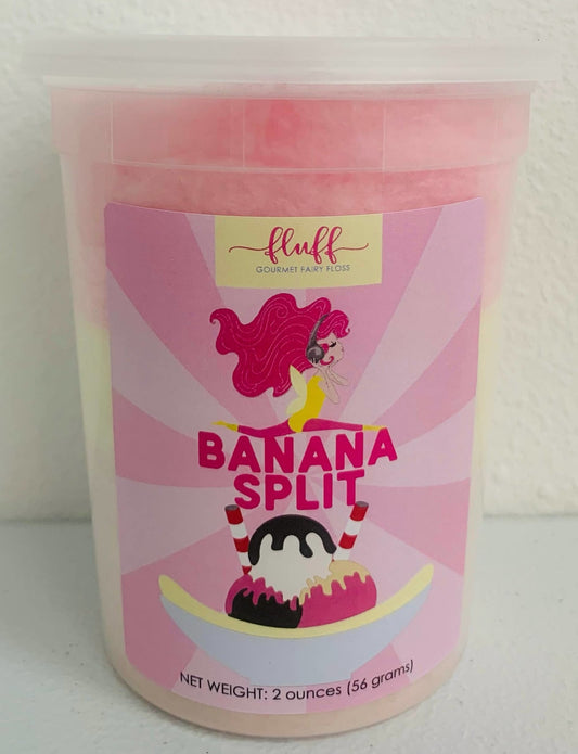 Fluff Gourmet Banana Split Cotton Candy