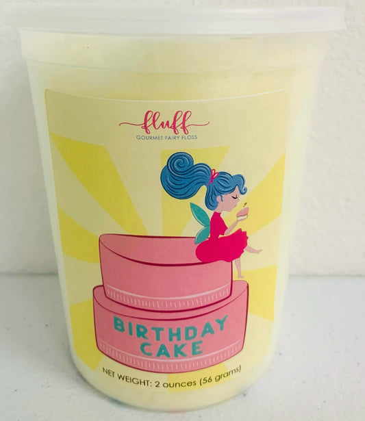 Fluff Gourmet Birthday Cake Cotton Candy