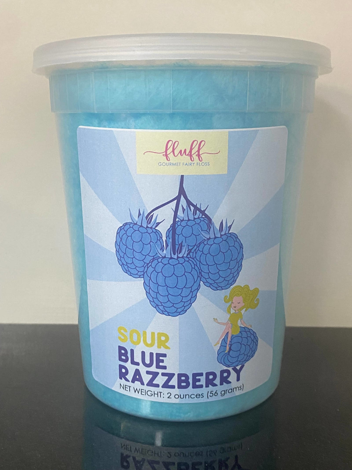 Fluff Gourmet SOUR Blue Raspberry Cotton Candy