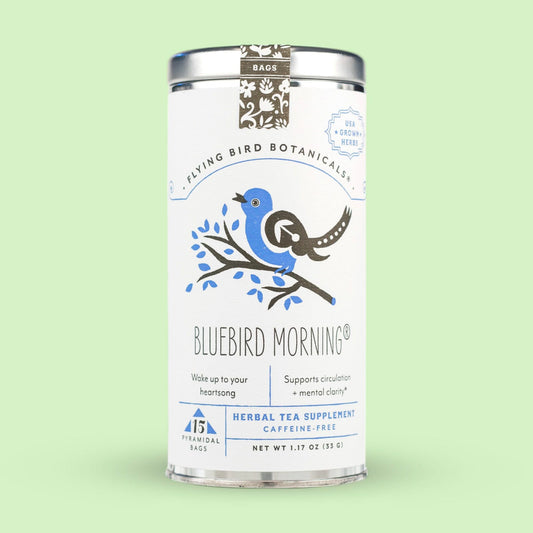 Flying Bird Botanicals Bluebird Morning - 15 Tea Bag Tea Tin