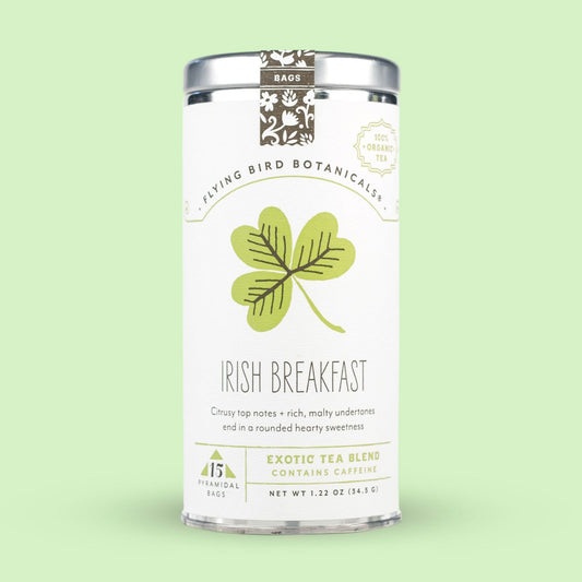 Flying Bird Botanicals Irish Breakfast - 15 Tea Bag Tin