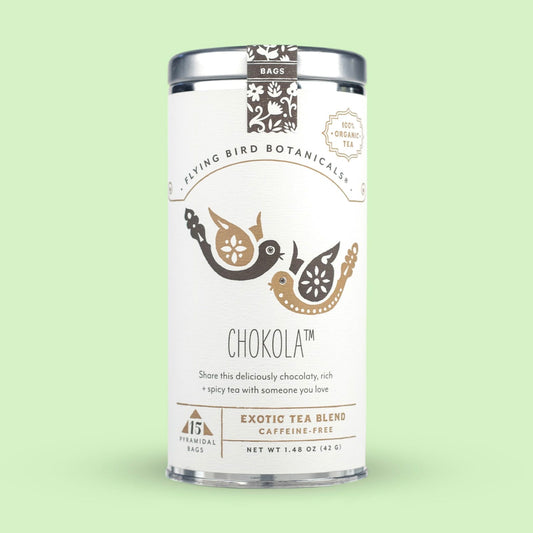 Flying Bird Botanicals Chokola - 15 Tea Bag Tin