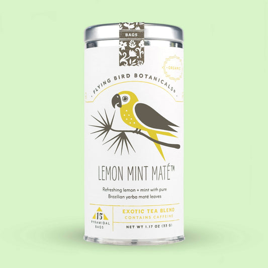 Flying Bird Botanicals Lemon Mint Maté - 15 Tea Bag Tin