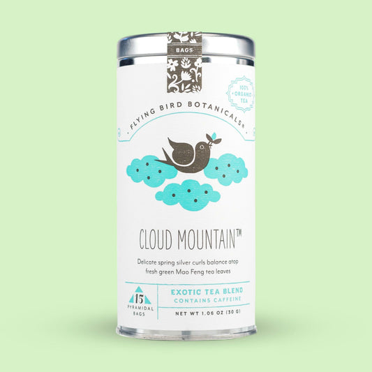 Flying Bird Botanicals Cloud Mountain - 15 Tea Bag Tin