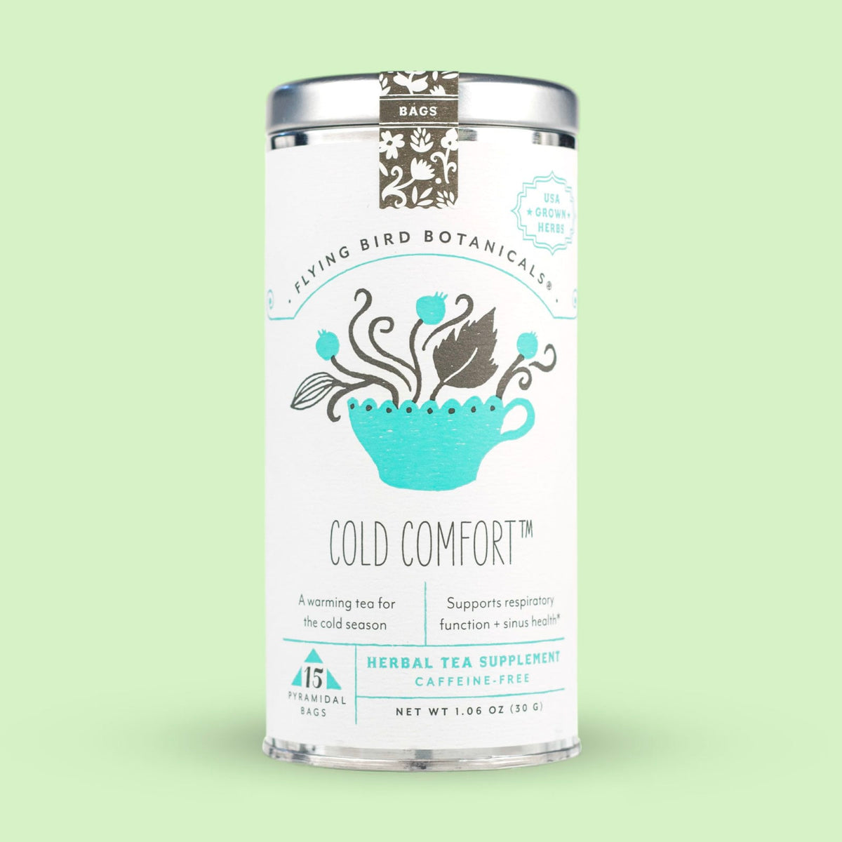 Flying Bird Botanicals Cold Comfort - 15 Bag Tin