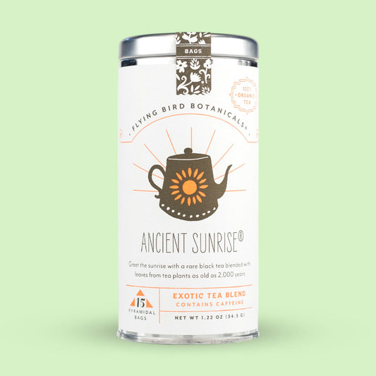 Flying Bird Botanicals Ancient Sunrise - 15 Tea Bag Tin