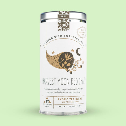Flying Bird Botanicals Harvest Moon Red Chai - 15 Tea Bag Tin