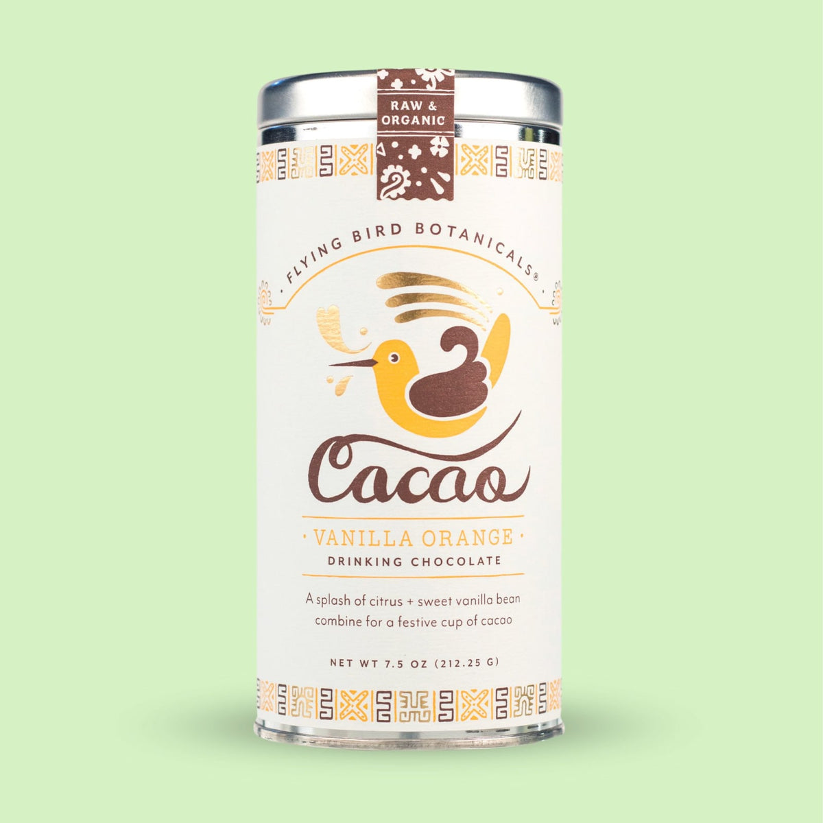 Flying Bird Botanicals Organic Cacao - Vanilla Orange