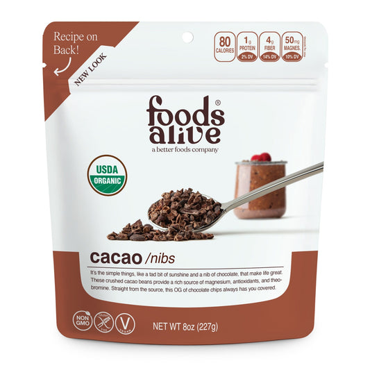 Foods Alive Organic Cacao Nibs - Unsweet