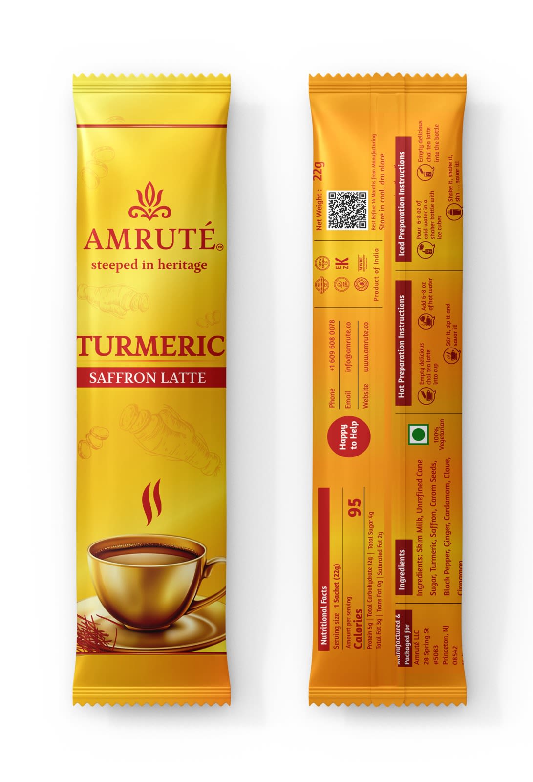 Amruté Chai Tea Latte(10ct Single Serves) Turm001