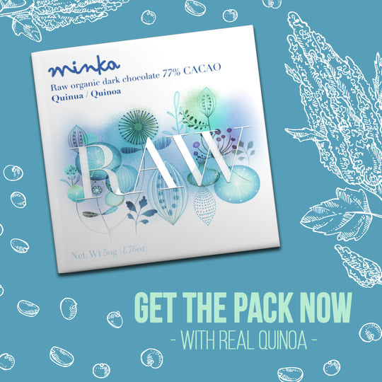 Organic Raw Chocolate Bar - 77% with Quinoa - Raw Collection