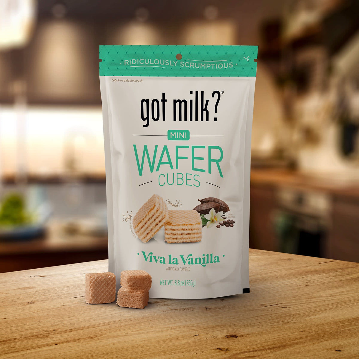 8.8oz Got Milk Cookies - Wafer Cubes Bag GMWCVN08-12