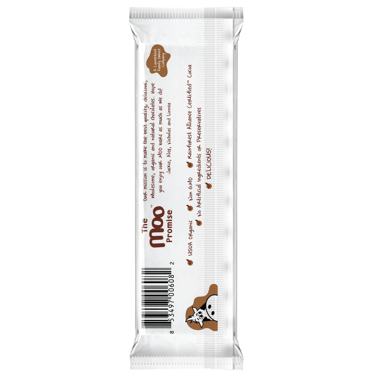 Organic Solid Milk Chocolate Large Bar, 1.4 oz 025