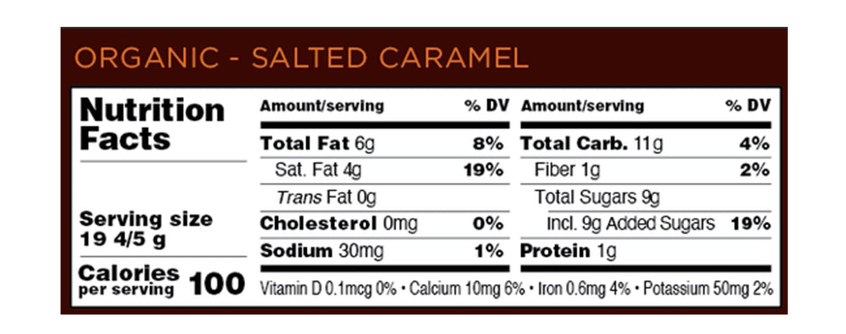 Organic Dark Chocolate Salted Caramel Mini Bars, 0.7 oz 031