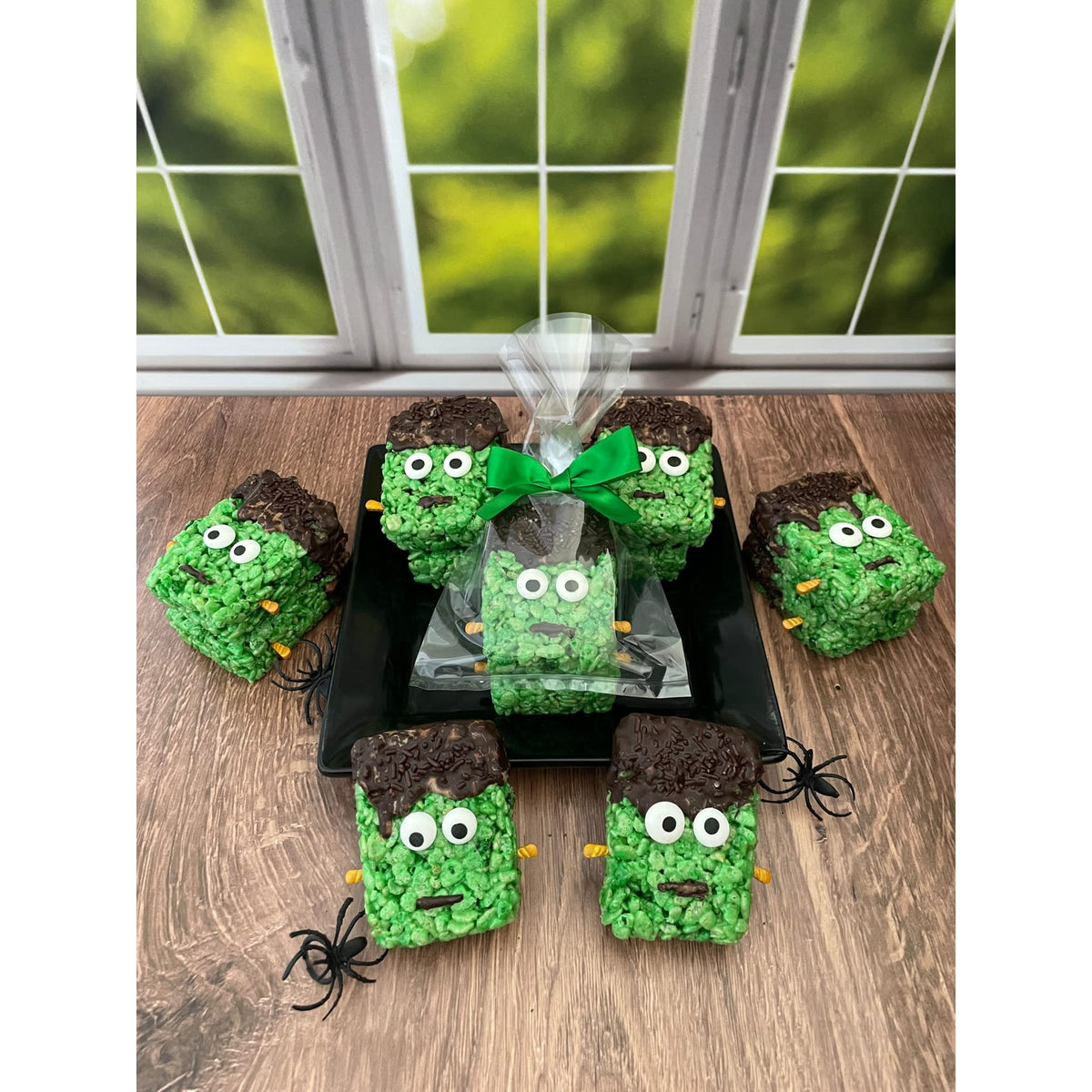 Halloween Frankenstein Rice Crispie Treats