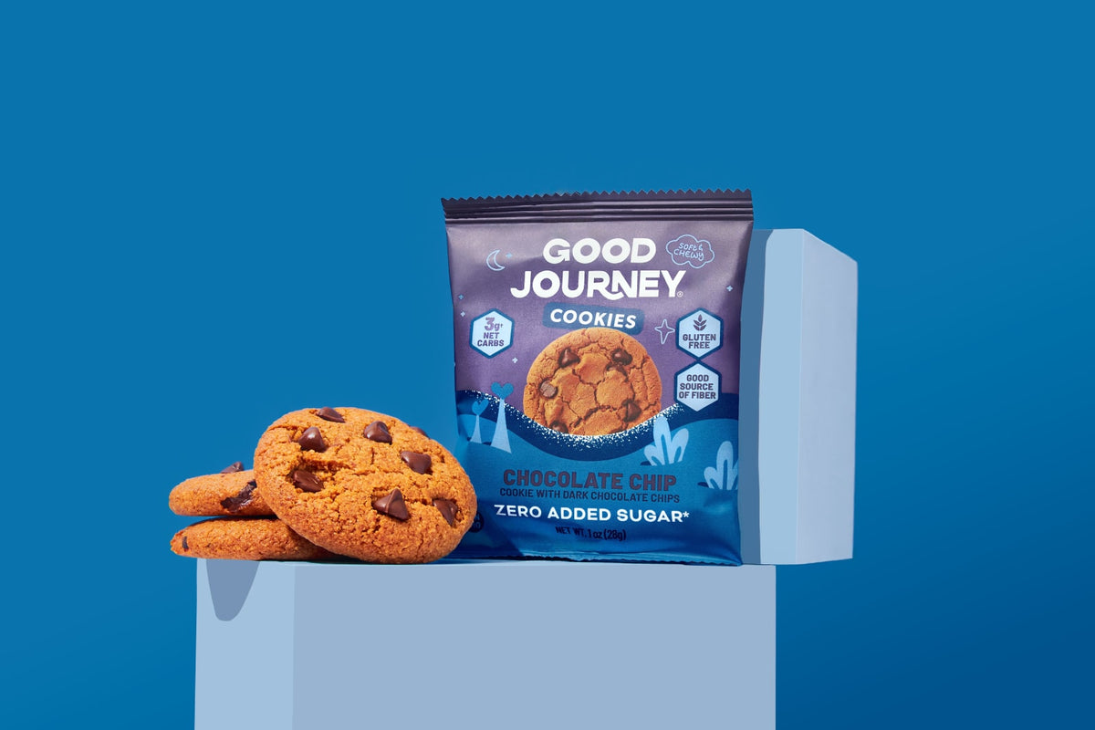 Good Journey Zero Added Sugar Cookies | Gluten Free, Low Glycemic - Chocolate Chip