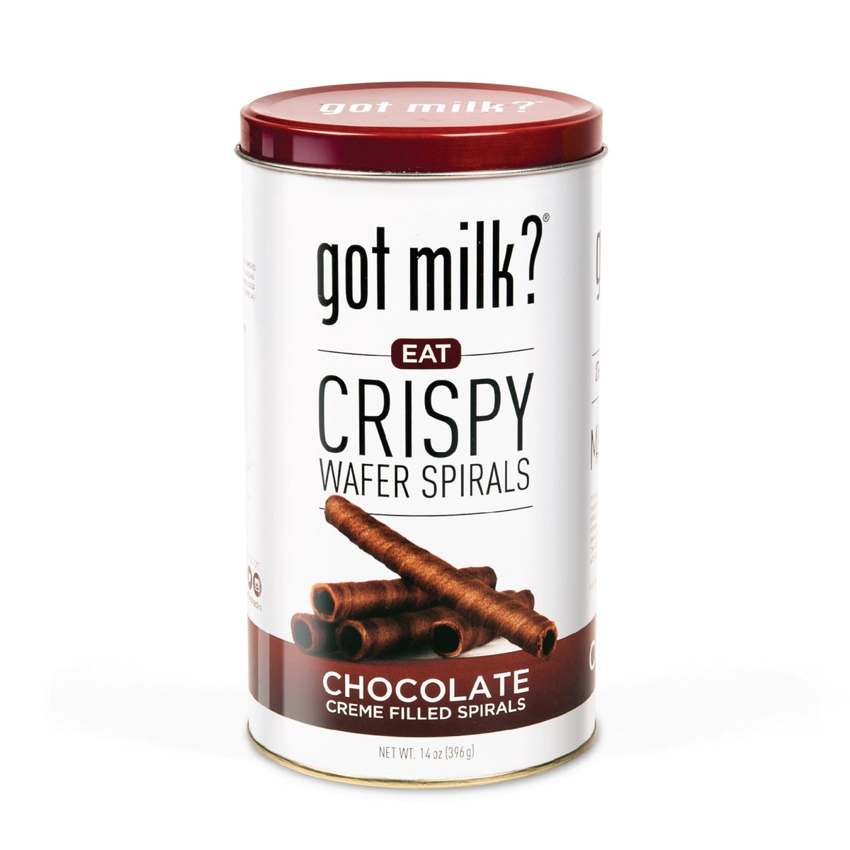 Got Milk? Snacks 14oz Got Milk Cookies - Wafer Spirals Tin - Chocolate