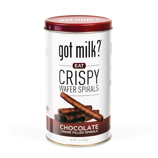 Got Milk? Snacks 14oz Got Milk Cookies - Wafer Spirals Tin - Chocolate