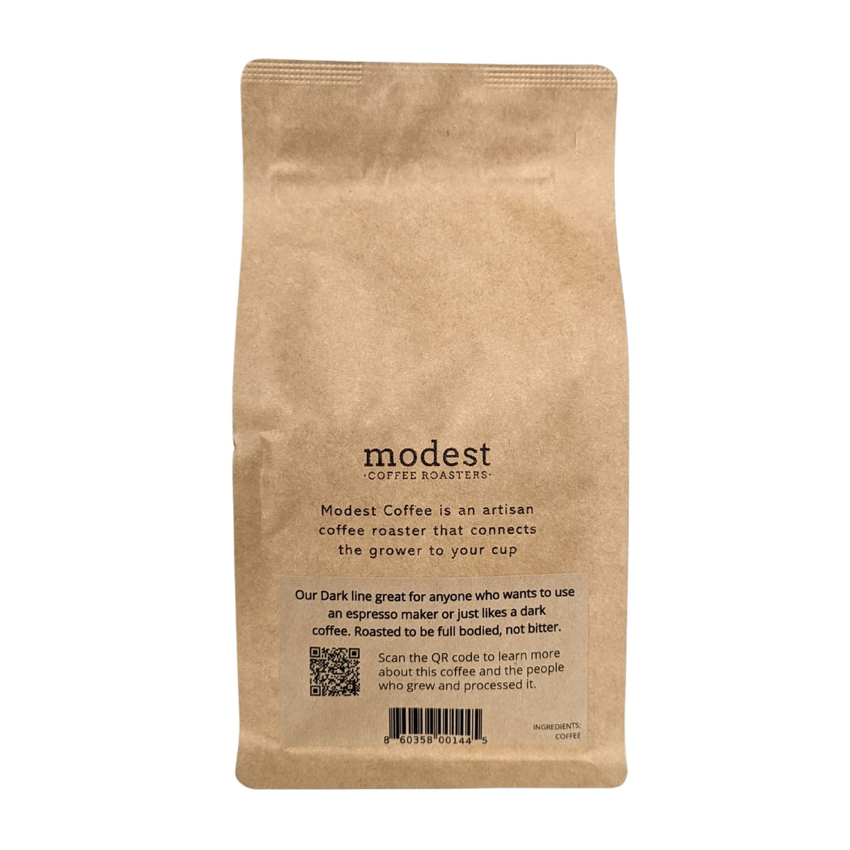 Modest Coffee Roasters Single-Origin Coffee 12DRK