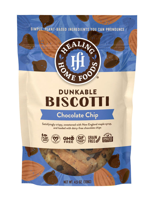 Healing Home Foods Dunkable Biscotti - 4.5 oz, Chocolate Chip