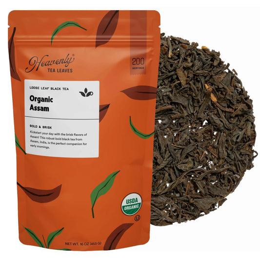 Heavenly Tea Leaves Heavenly Tea Leaves Organic Assam, Bulk Loose Leaf Black Tea, 1 lb.