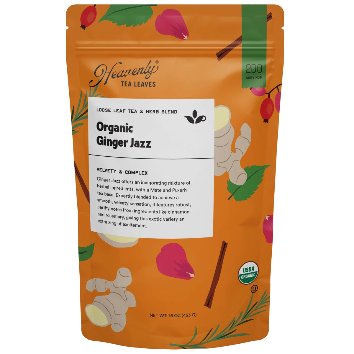 Heavenly Tea Leaves Heavenly Tea Leaves Organic Ginger Jazz, Bulk Loose Leaf Tea Tea & Her