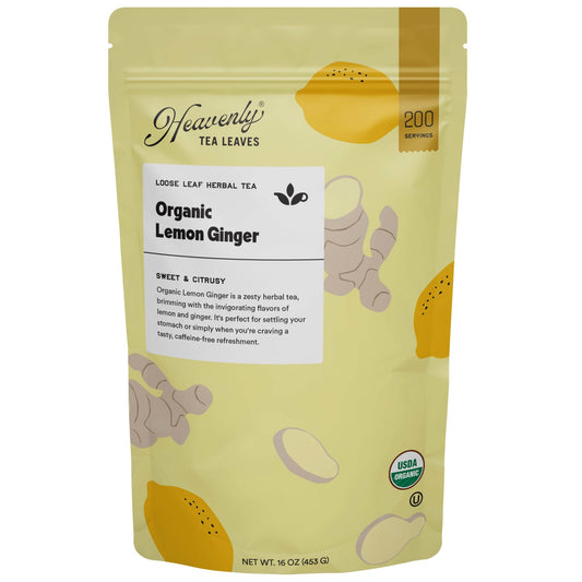Heavenly Tea Leaves Heavenly Tea Leaves Organic Lemon Ginger, Bulk Loose Leaf Herbal Tea