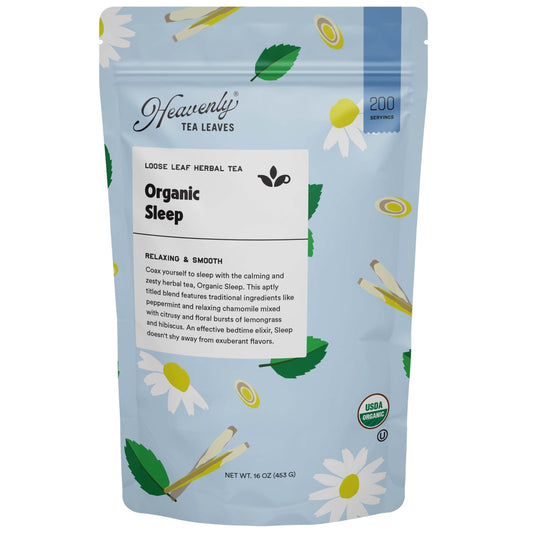 Heavenly Tea Leaves Heavenly Tea Leaves Organic Sleep, Bulk Loose Leaf Herbal Tea, 1 lb.