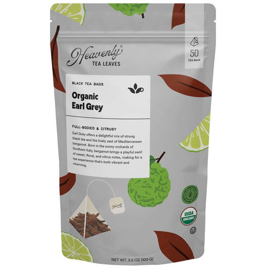 Heavenly Tea Leaves Heavenly Tea Leaves Organic Earl Grey, Bulk Compostable Pyramid Tea Ba
