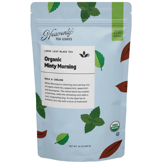Heavenly Tea Leaves Heavenly Tea Leaves Organic Minty Morning, Bulk Loose Leaf Black Tea