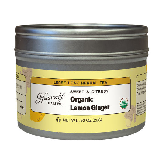 Heavenly Tea Leaves Heavenly Tea Leaves Organic Lemon Ginger, Loose Leaf Herbal Tea Tin, 0