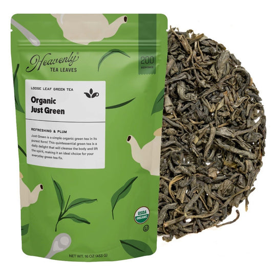 Heavenly Tea Leaves Heavenly Tea Leaves Organic Just Green, Bulk Loose Leaf Green Tea, 1 L