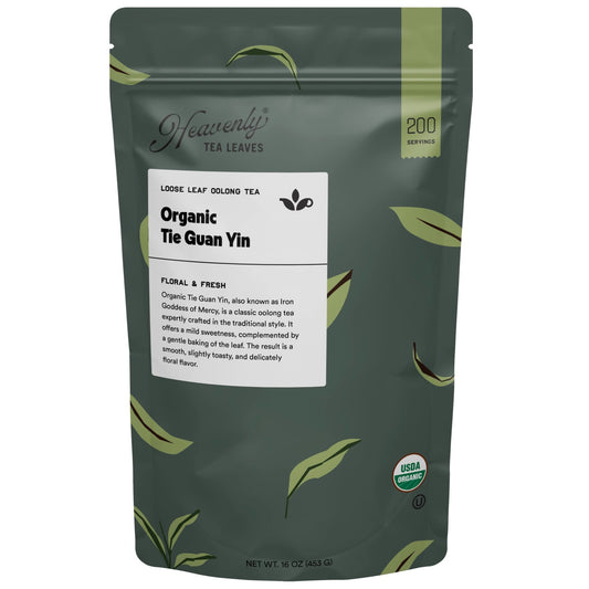 Heavenly Tea Leaves Heavenly Tea Leaves Organic Tie Guan Yin Oolong, Bulk Loose Leaf Oolon