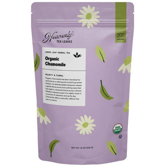 Heavenly Tea Leaves Heavenly Tea Leaves Organic Chamomile, Bulk Loose Leaf Herbal Tea, 16