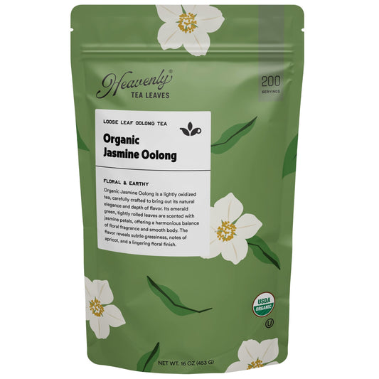 Heavenly Tea Leaves Heavenly Tea Leaves Organic Jasmine Oolong, Bulk Loose Leaf Oolong Tea