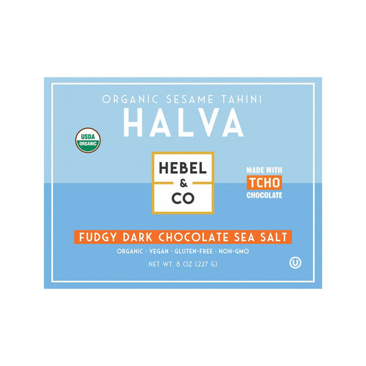 Hebel & Co Fudgy Dark Chocolate Sea Salt Organic Sesame Tahini Halva