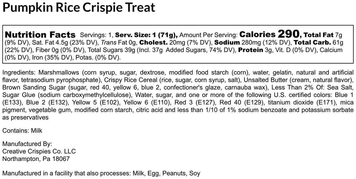 Pumpkin Rice Crispie Treats