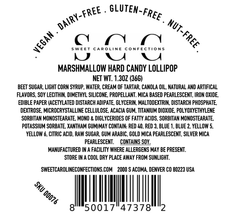 Hanukkah Lollipops, Marshmallow Flavor, 10/Case-VEGAN 00076