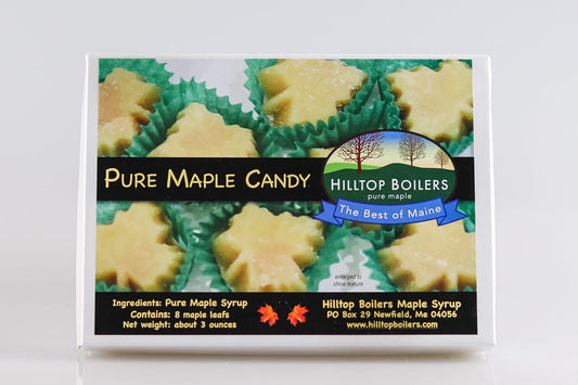Hilltop Boilers Maple Syrup Pure Maple Candy - 8 pcs Maple Leaf