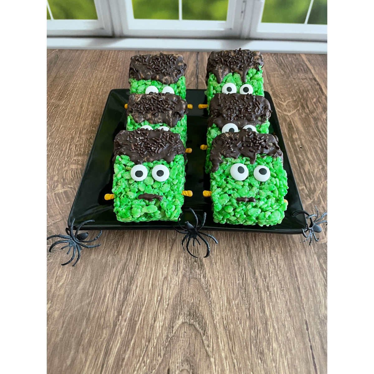 Halloween Frankenstein Rice Crispie Treats