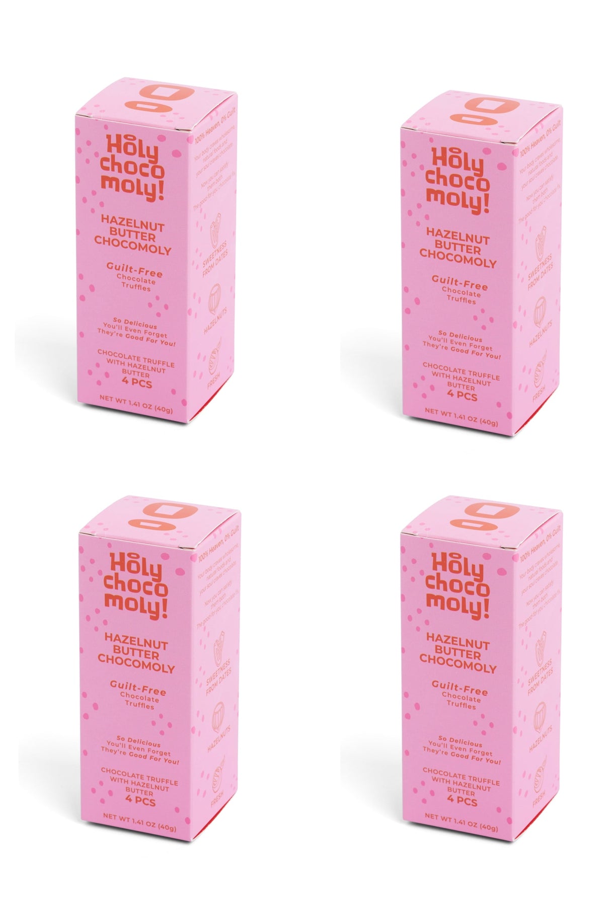 Holy Chocomoly Mini Chocolate Truffle Box - 2ct Boxes - Hazelnut Butter