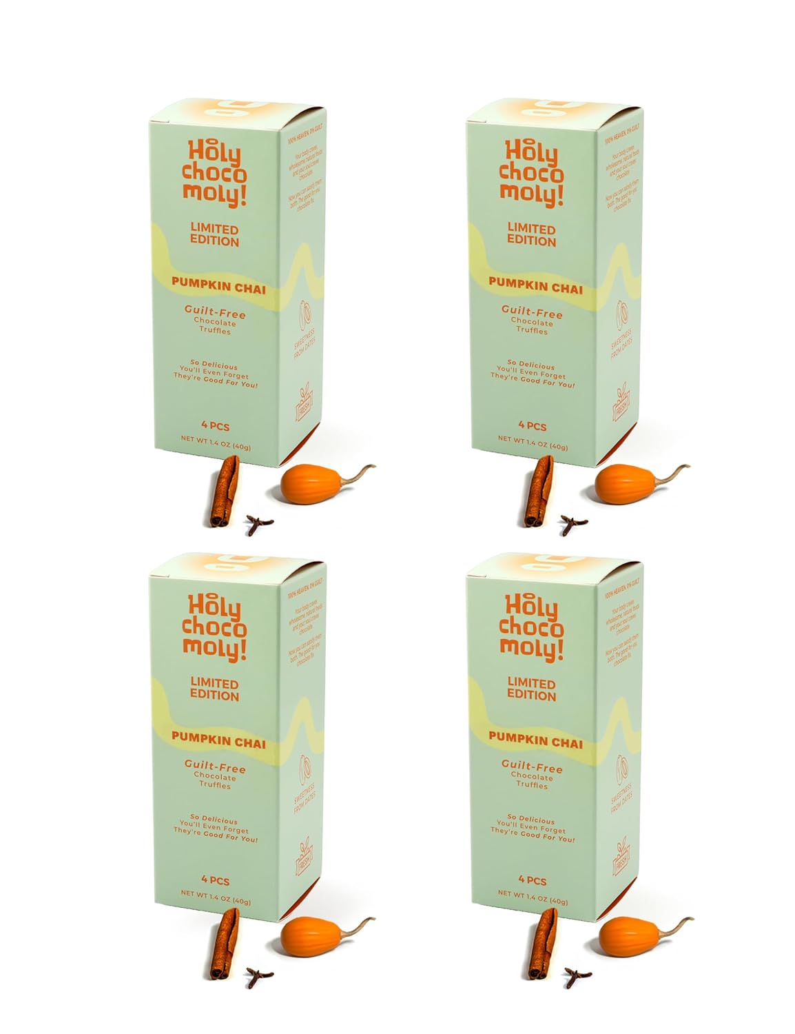 Holy Chocomoly Mini Chocolate Truffle Box - 2ct Boxes - Pumpkin Chai