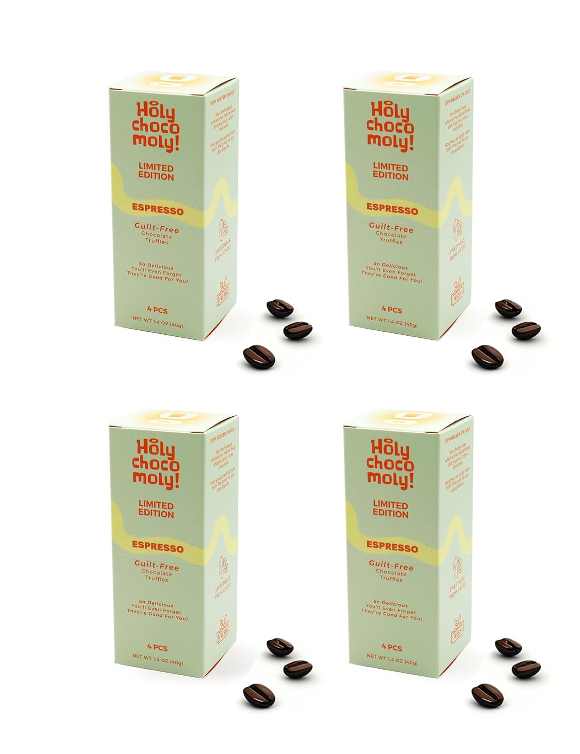 Holy Chocomoly Mini Chocolate Truffle Box - 2ct Boxes - Espresso Coffee