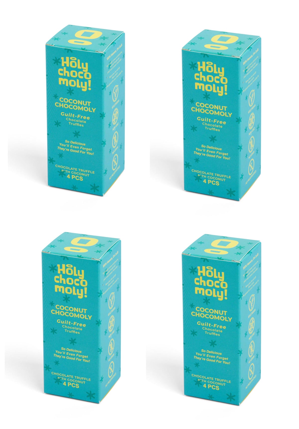 Holy Chocomoly Max Chocolate Truffle Box - 4ct Boxes - Coconut Honey