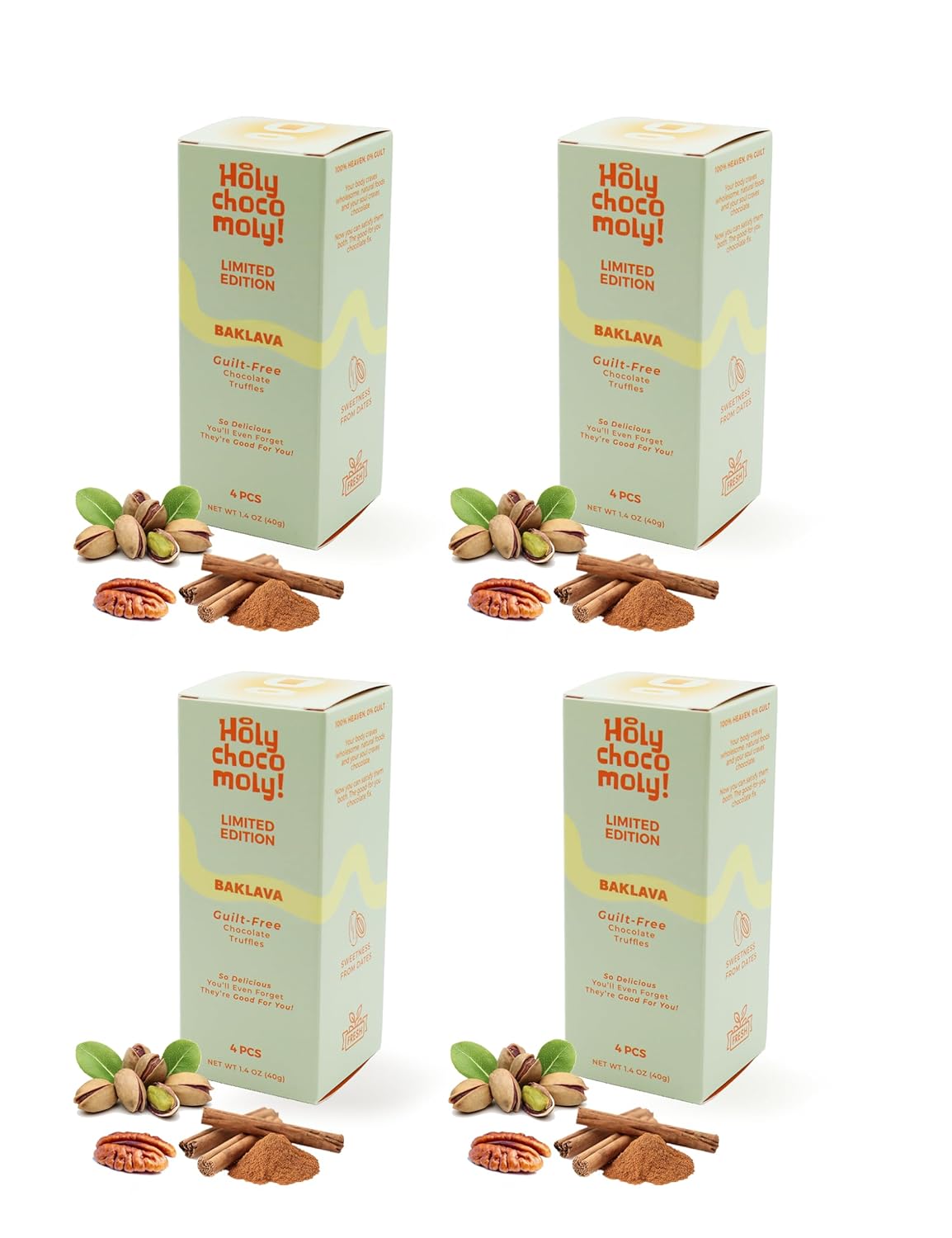 Holy Chocomoly Max Chocolate Truffle Box - 4ct Boxes - Baklava